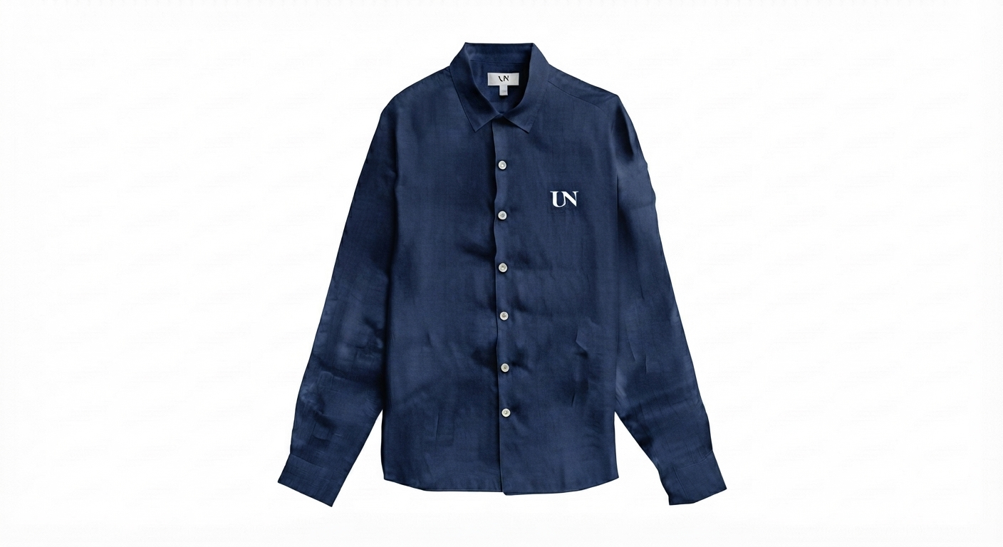 Camicia in Lino e Cotone Chambray – Essential Comfort