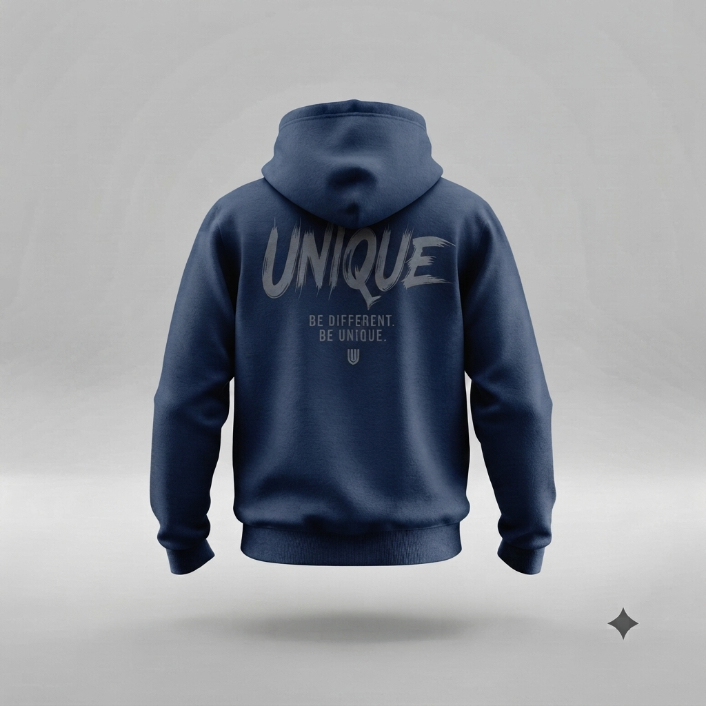 Felpa con Cappuccio "Unique" Signature - Black Edition