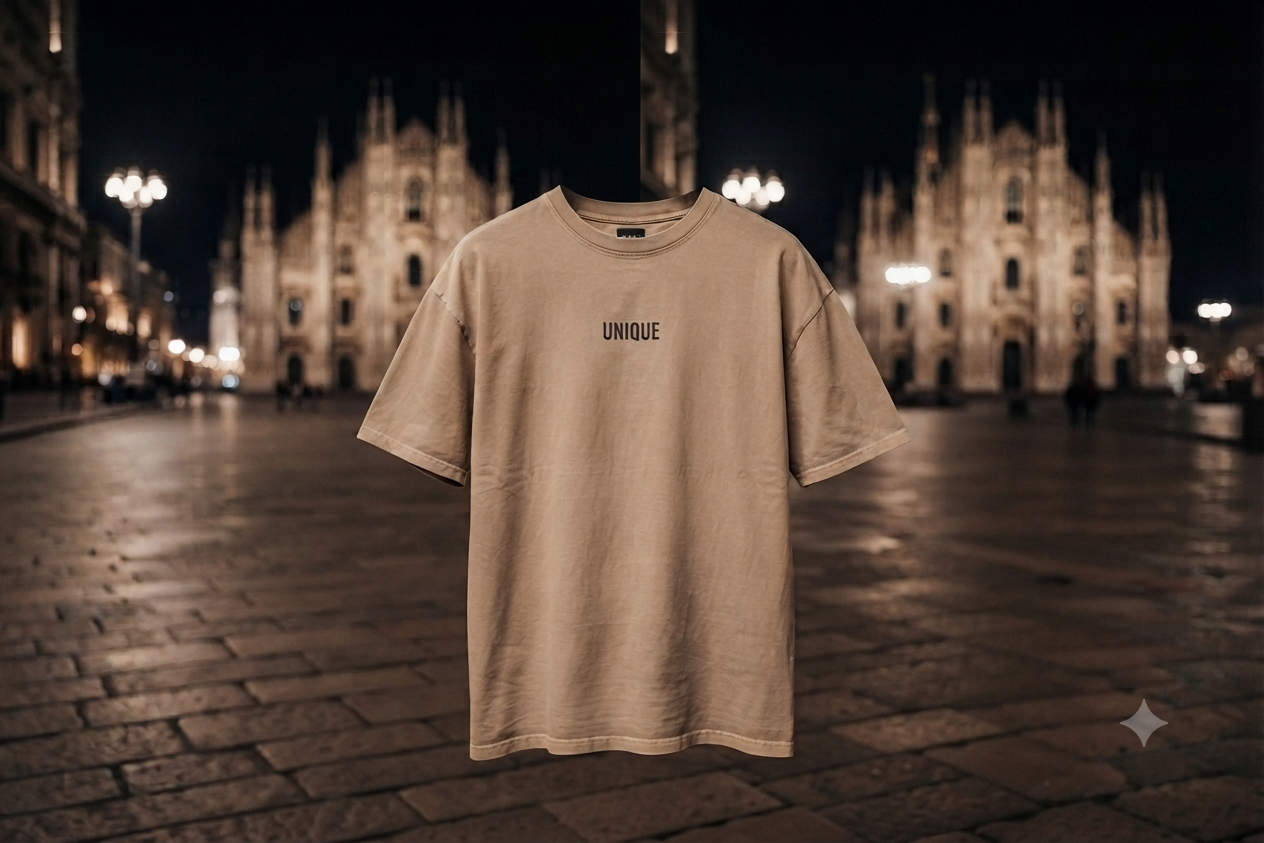 T-Shirt Oversize "Creation of Uniqueness" - Beige Edition