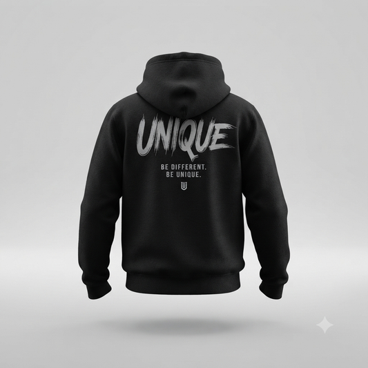 Felpa con Cappuccio "Unique" Signature - Black Edition
