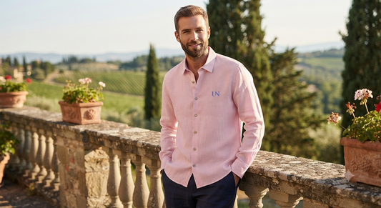 Camicia in Lino e Cotone Chambray – Essential Comfort