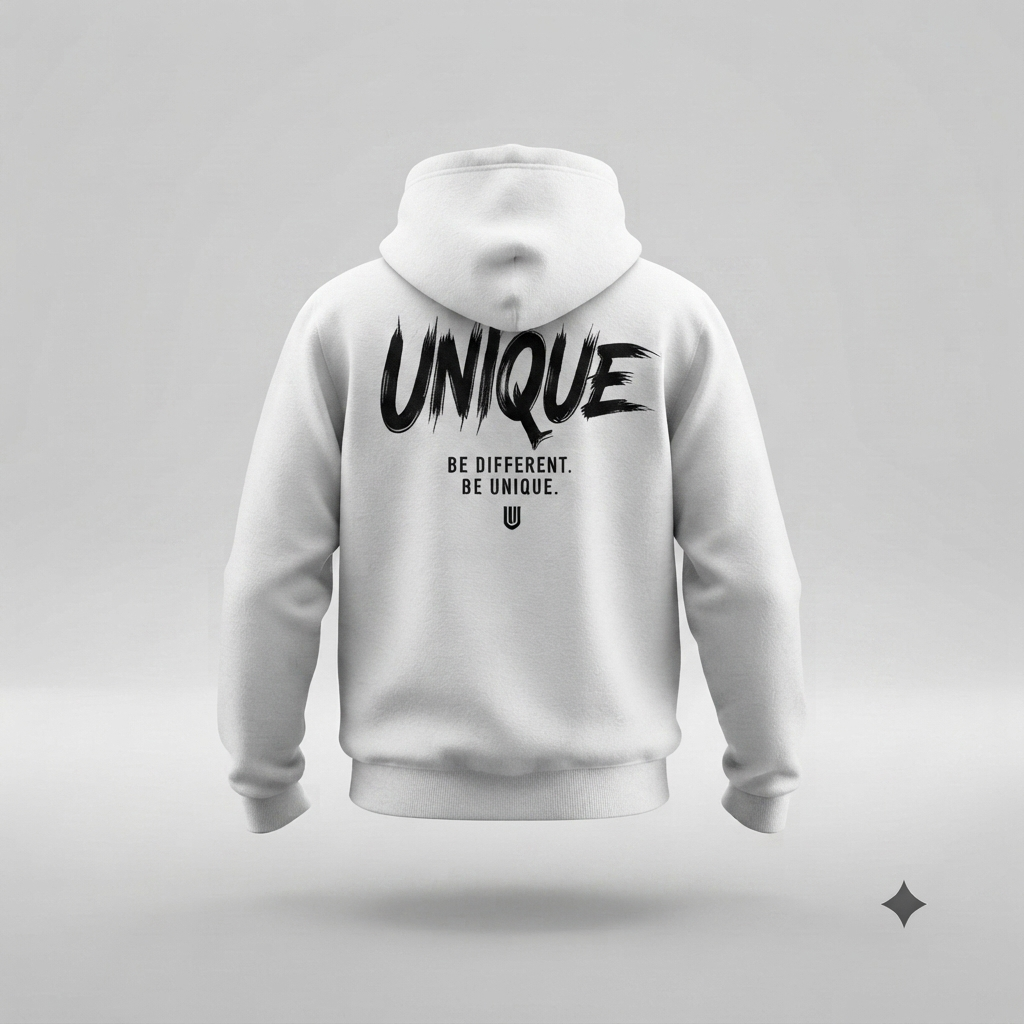 Felpa con Cappuccio "Unique" Signature - Black Edition